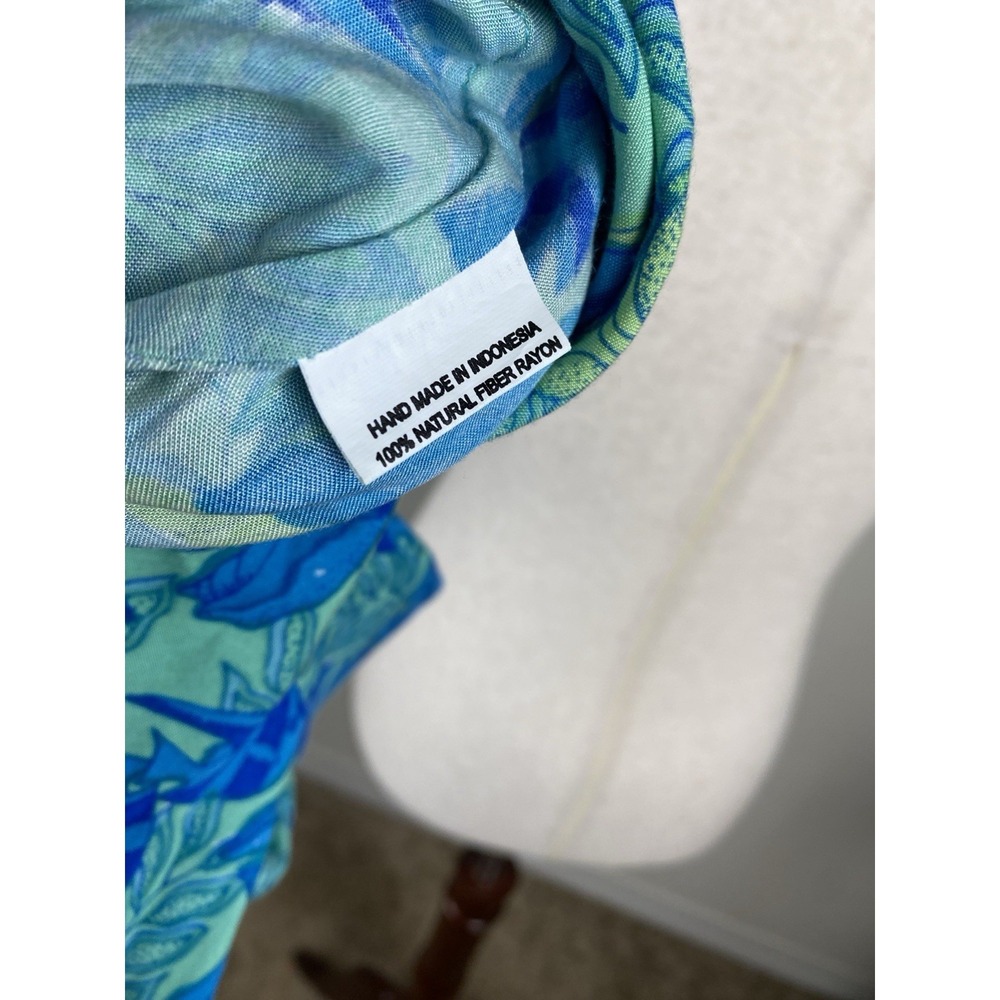 Rainbow Jo Tropical Vacation Dress Size S Fish Turtle Print Beach Fairy Midi - Picture 7 of 7
